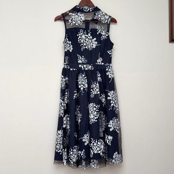 Blue Floral Midi Dress - Picture 2 of 2